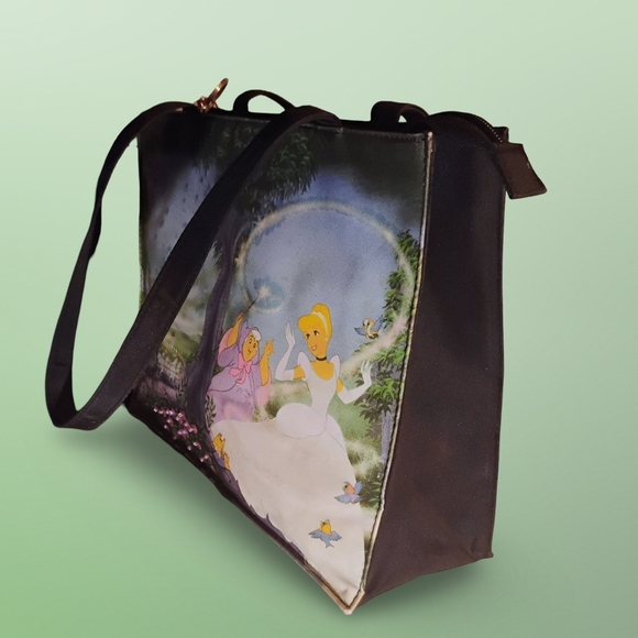 Vintage New Disney Cinderella Beaded Sequined Canvas purse tote bag. J - Picture 10 of 15